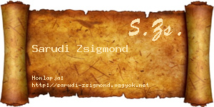 Sarudi Zsigmond névjegykártya